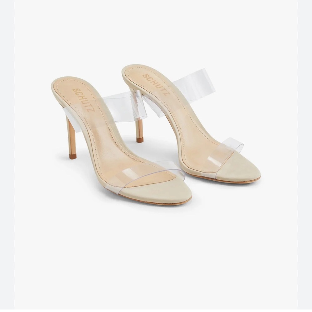 SCHUTZ Ariella Strap Cream Sandals